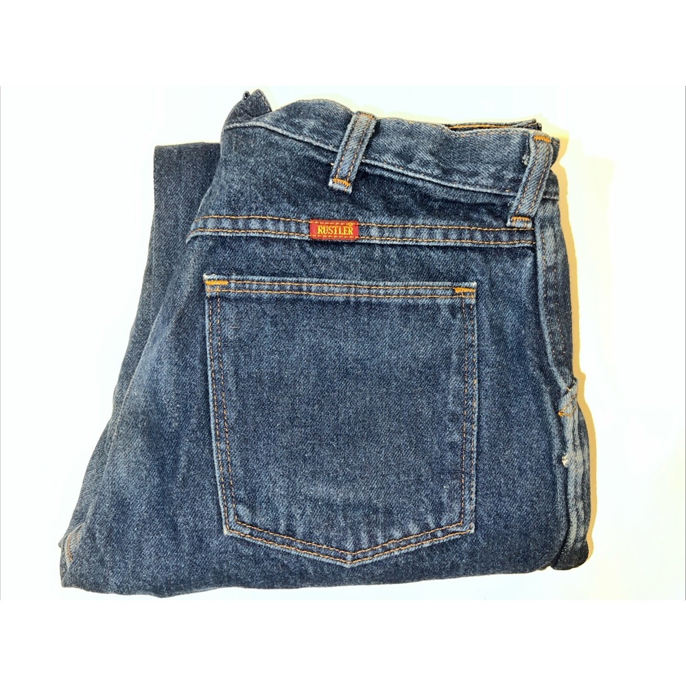 VTG 80s 90s Rustler 87619PW Regular Fit Straight‎ Leg Jeans - Tag 31x30